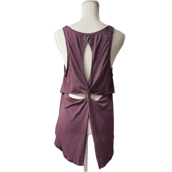 Lululemon Size 6 Hold & Let Flow Tank Athleisure Metallic Heathered Black Cherry - Picture 1 of 7
